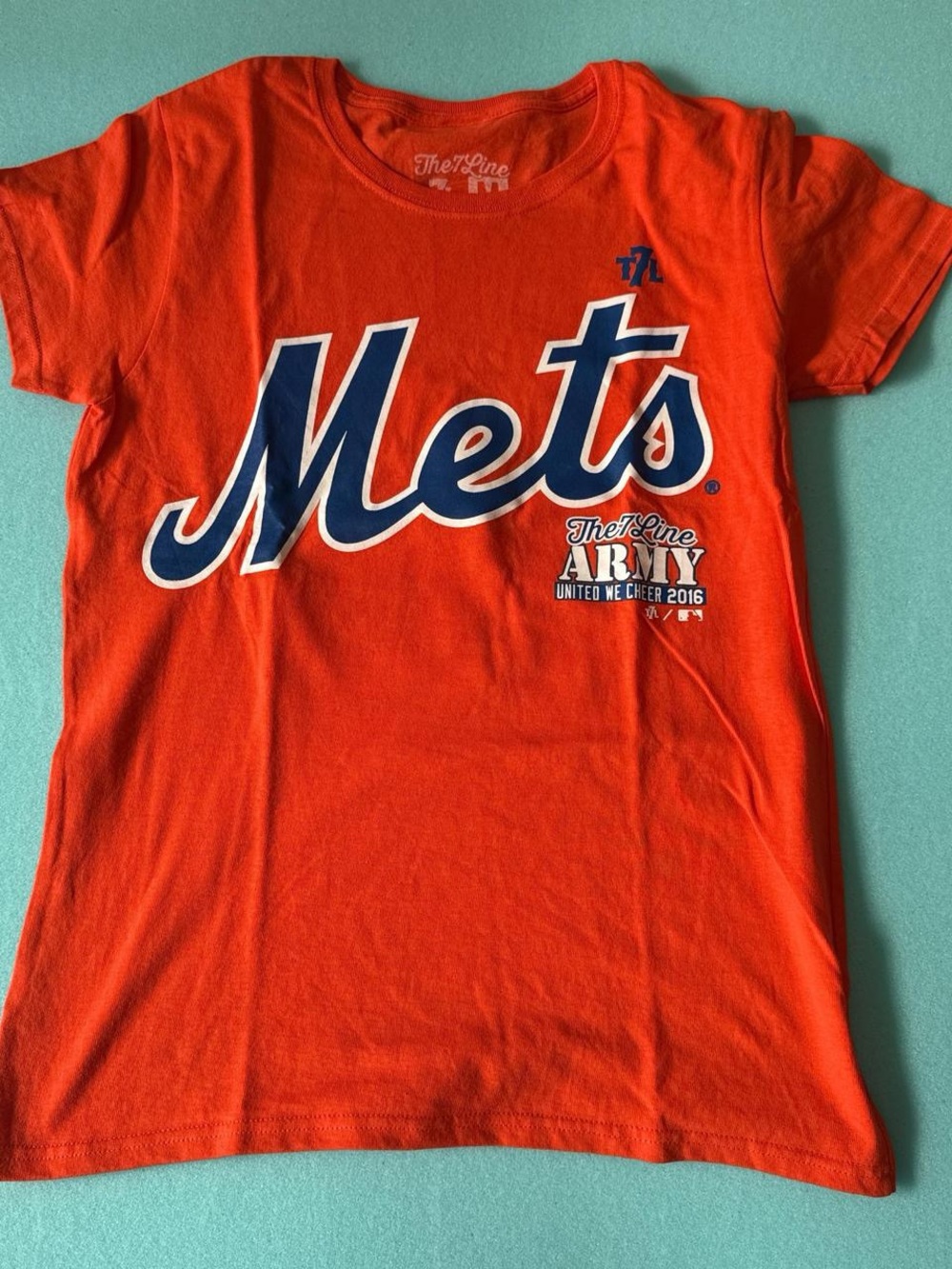 The 7 Line NY Mets Orange Graphic T-Shirt Men’s Size Medium M